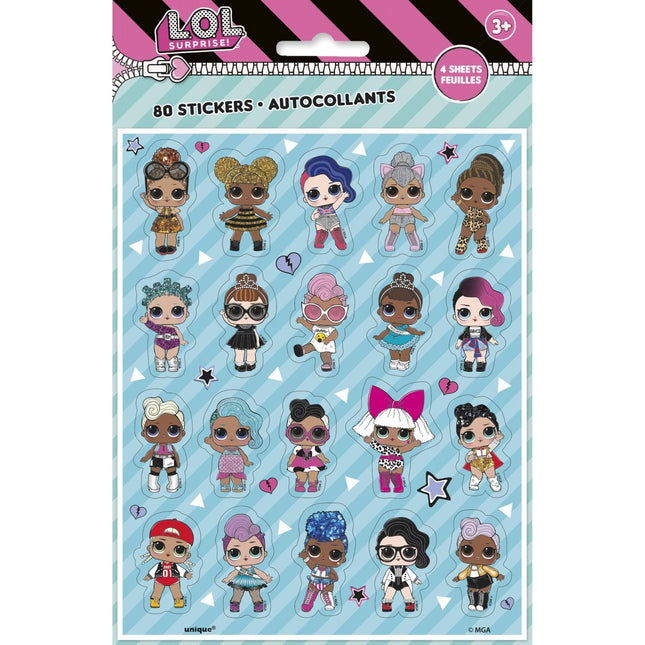 Lol Surprise Stickers van Unique koop je bij Partywinkel