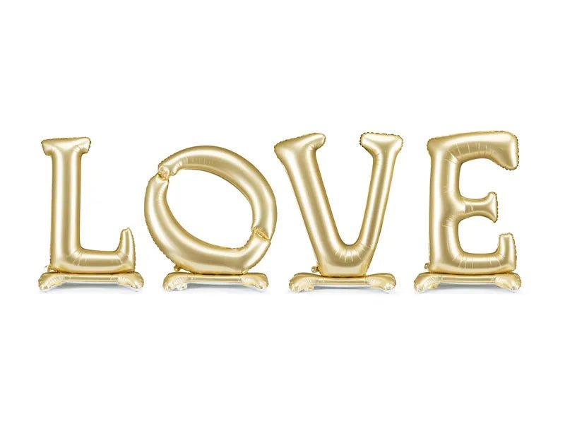 Love Ballonnen Set Goud Leeg 3,5m van Partydeco koop je bij Partywinkel