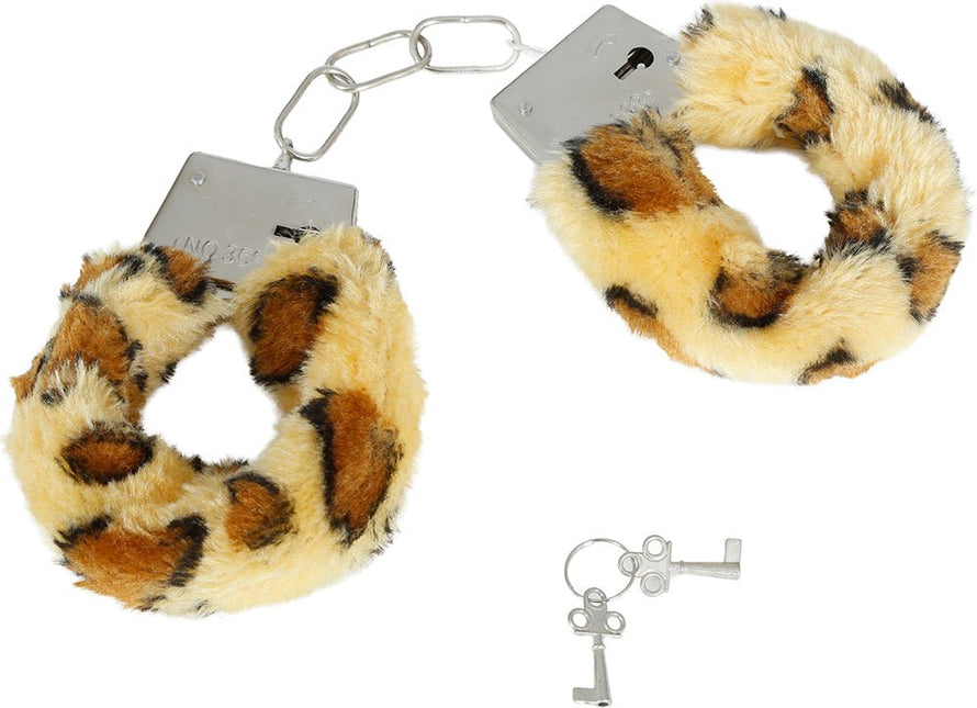 Luipaard Handboeien Bruin Beige van Fiestas Guirca koop je bij Partywinkel