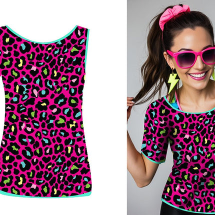 Luipaard Shirt Gekleurd Dames van Fiestas Guirca koop je bij Partywinkel