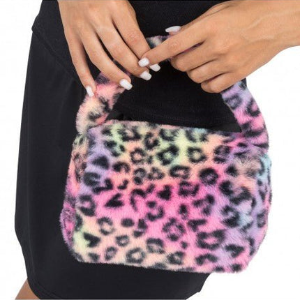 Luipaard Tas Gekleurd 20x12x22cm van CHAKS koop je bij Partywinkel