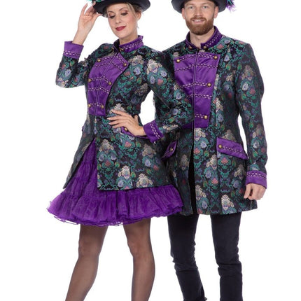 Groen Paarse Jas Heren Luxe van Wilbers & Wilbers koop je bij Partywinkel