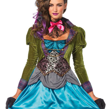 Mad Hatter Jurk Dames Fluweel Leg Avenue van Leg Avenue koop je bij Partywinkel