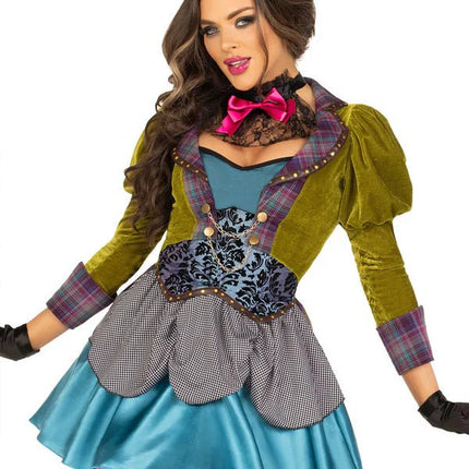 Mad Hatter Jurk Dames Fluweel Leg Avenue van Leg Avenue koop je bij Partywinkel