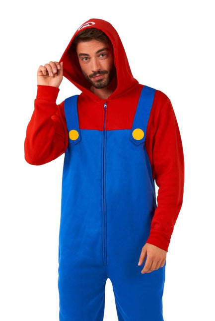 4 stuks Super-Brothers Luigi cosplay kostuum met muts broek baard 4 stuks Super-Brothers Luigi cosplay kostuum met muts broek baard
