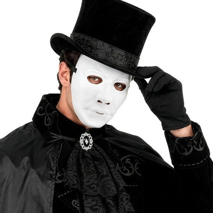 MASKER MAN - HARD PLASTIC WIT van Widmann koop je bij Partywinkel