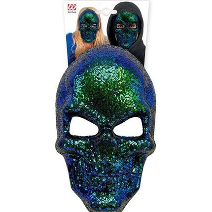 MASKER SCHEDEL - PAILLETTEN van Widmann koop je bij Partywinkel