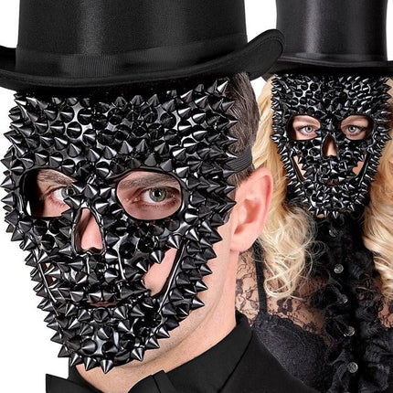 Masker Schedel Zwart Met Nagels van Widmann koop je bij Partywinkel