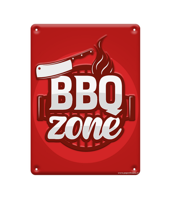 Metalen Bord Bbq Zone van Paper Dreams koop je bij Partywinkel