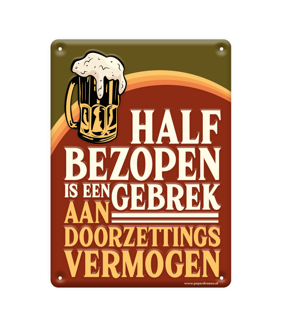 Metalen Bord Hald Bezopen van Paper Dreams koop je bij Partywinkel