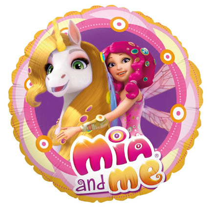 Mia And Me Helium Ballon Gekleurd Rond Leeg 45cm
