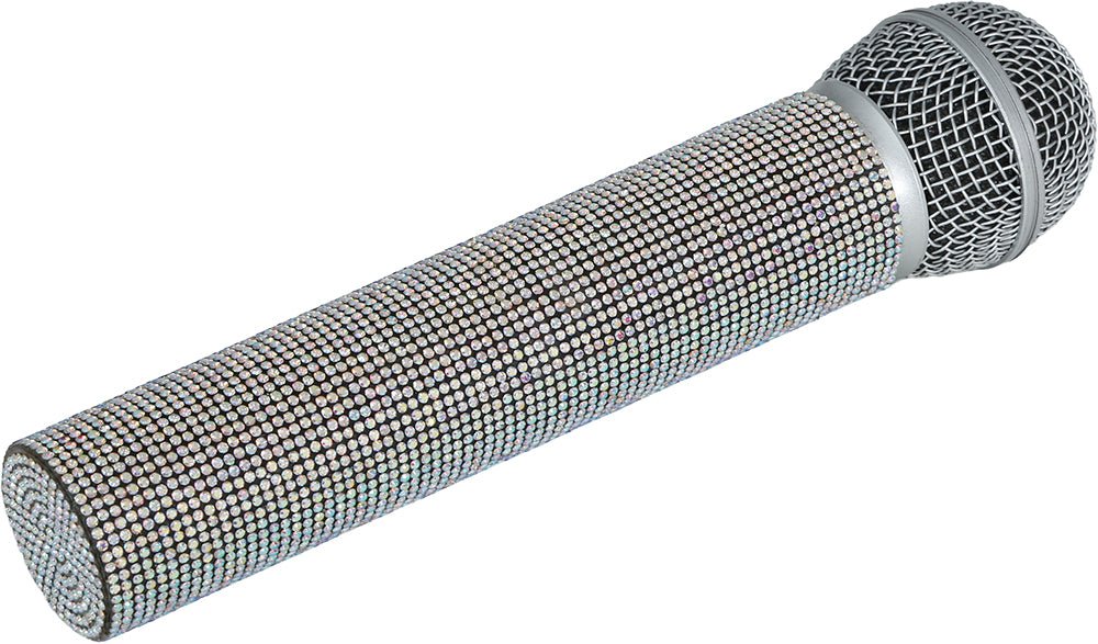 Microphone with glitter 21 cm van Fiestas Guirca koop je bij Partywinkel