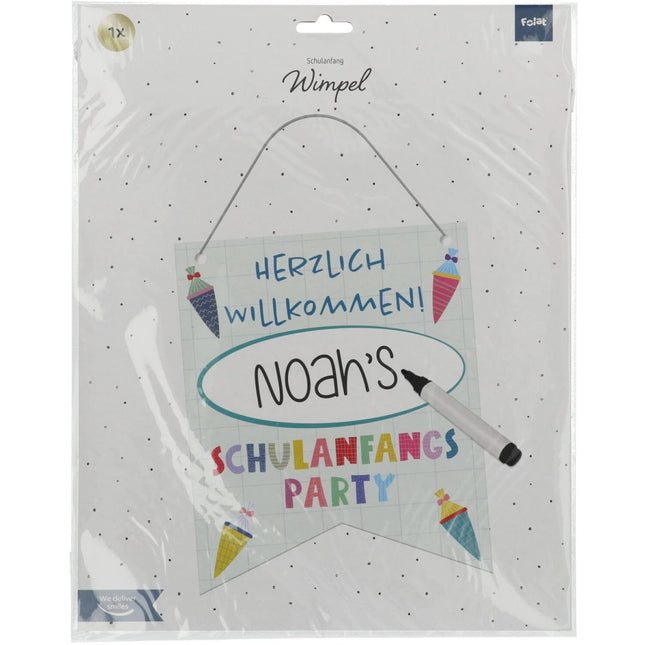 Mini Banner Schulanfang - 25x30cm van Folat koop je bij Partywinkel