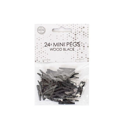 Mini Knijpers Hout Zwart 24st van WeFiesta koop je bij Partywinkel