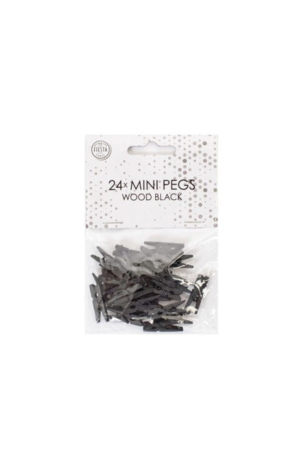 Mini Knijpers Hout Zwart 24st van WeFiesta koop je bij Partywinkel
