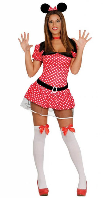 Minnie Mouse Kostuum Wit Rood Dames van Fiestas Guirca koop je bij Partywinkel