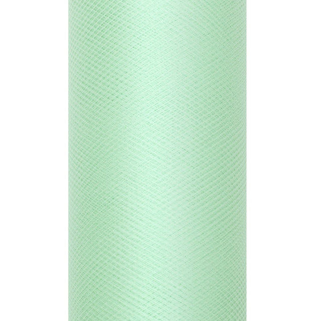 Mintgroene Tule Rol 30cm 9m van Partydeco koop je bij Partywinkel