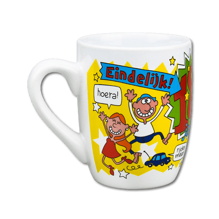 Mok 18 Jaar 12cm van Paper Dreams koop je bij Partywinkel