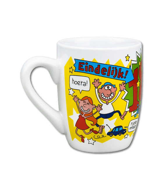 Mok 18 Jaar 12cm van Paper Dreams koop je bij Partywinkel