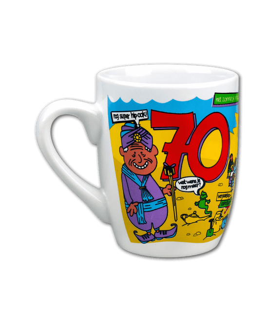 Mok 70 Jaar 12cm van Paper Dreams koop je bij Partywinkel