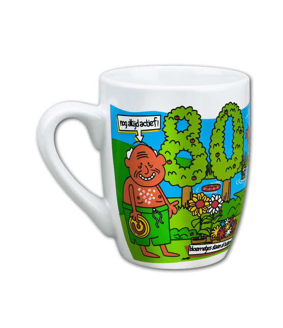 Mok 80 Jaar 12cm van Paper Dreams koop je bij Partywinkel