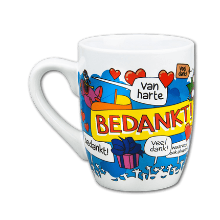 Mok Bedankt 12cm van Paper Dreams koop je bij Partywinkel