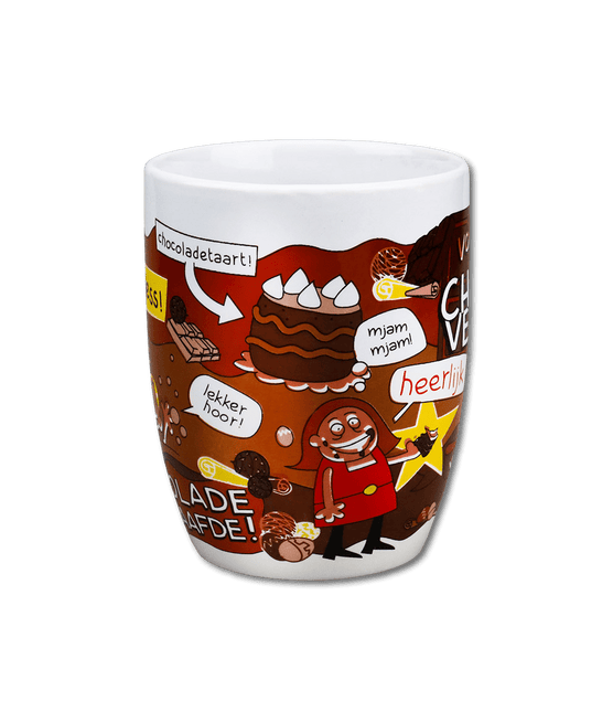 Mok Chocolade Verslaafde 12cm van Paper Dreams koop je bij Partywinkel