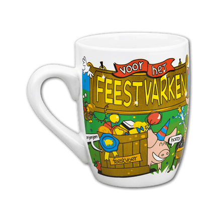 Mok Feestvarken 12cm van Paper Dreams koop je bij Partywinkel