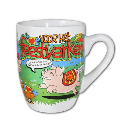 Mok Feestvarken 12cm van Paper Dreams koop je bij Partywinkel