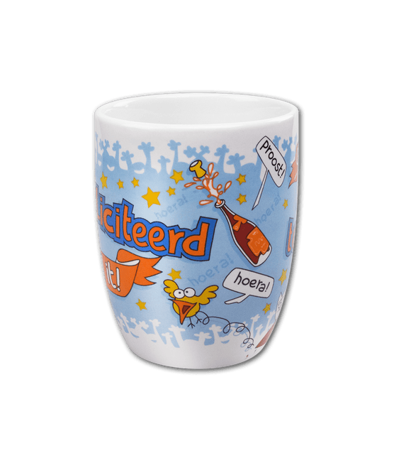 Mok Gefeliciteerd Topper 12cm van Paper Dreams koop je bij Partywinkel