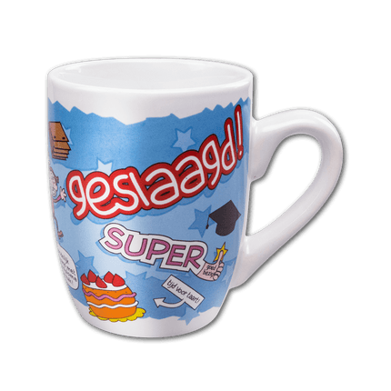 Mok Geslaagd Te Gek 12cm van Paper Dreams koop je bij Partywinkel