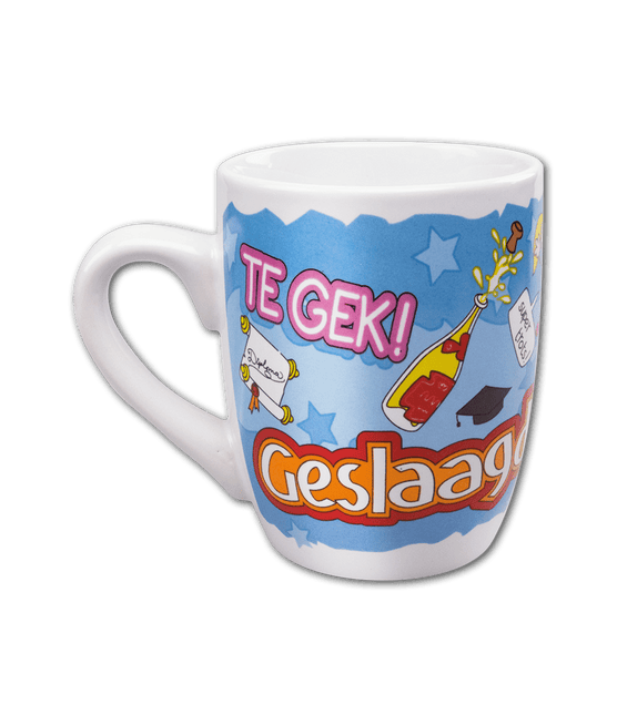 Mok Geslaagd Te Gek 12cm van Paper Dreams koop je bij Partywinkel