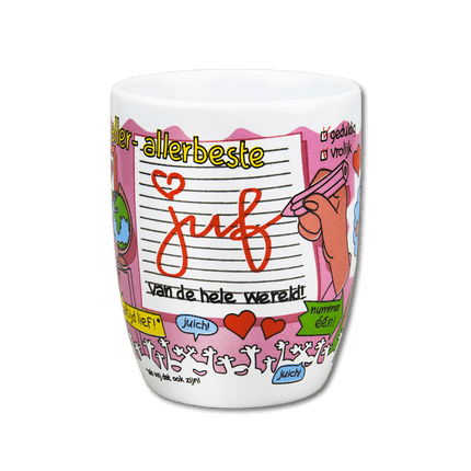 Mok Juf 12cm van Paper Dreams koop je bij Partywinkel