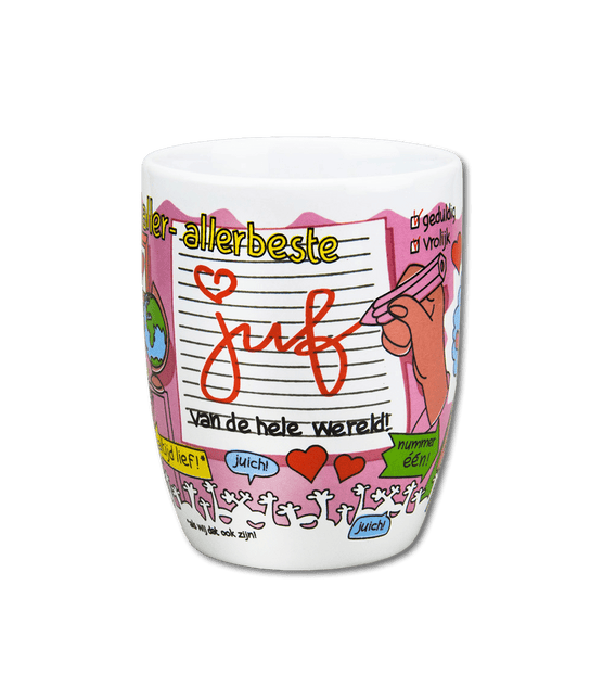 Mok Juf 12cm van Paper Dreams koop je bij Partywinkel