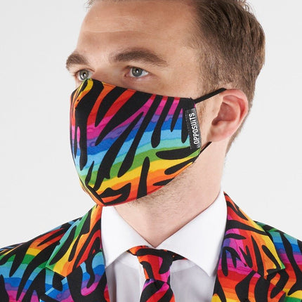 Mondkapje Herbruikbaar Rainbow van OppoSuits koop je bij Partywinkel
