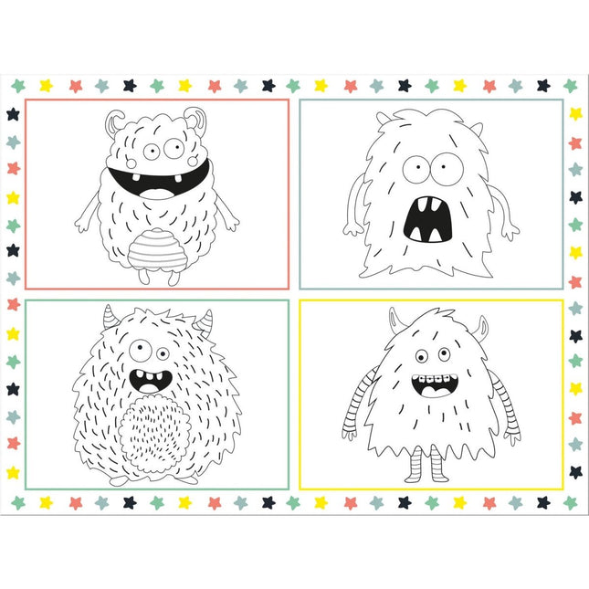 Monster Placemats Kleurplaat Bash 6st van Folat koop je bij Partywinkel