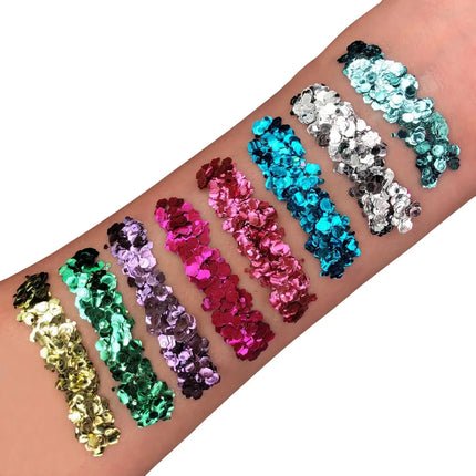 Moon Glitter Bio Chunky Glitter Dark Rose 3g van Moon Creations koop je bij Partywinkel