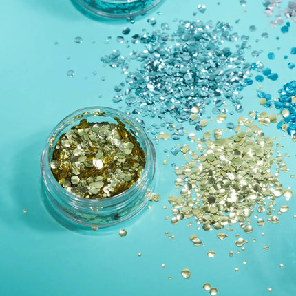 Moon Glitter Bio Chunky Glitter Gold 3g van Moon Creations koop je bij Partywinkel