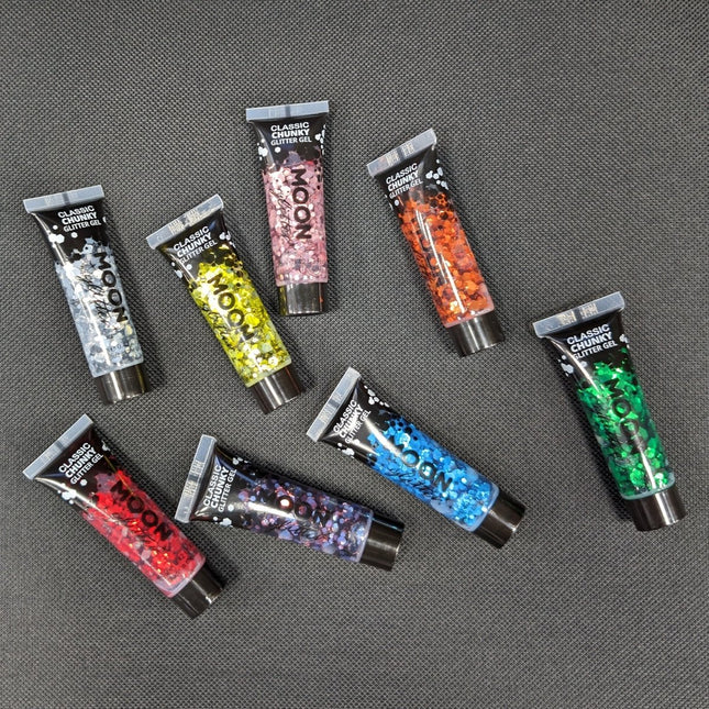 Moon Glitter Classic Chunky Glitter Gel Blue 12ml van Moon Creations koop je bij Partywinkel