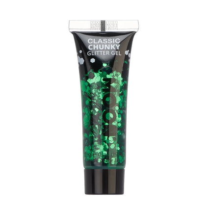 Moon Glitter Classic Chunky Glitter Gel Green 12ml van Moon Creations koop je bij Partywinkel