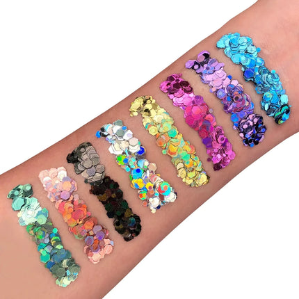 Moon Glitter Holographic Chunky Glitter Gel Black 12ml van Moon Creations koop je bij Partywinkel
