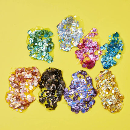 Moon Glitter Holographic Chunky Glitter Gel Black 12ml van Moon Creations koop je bij Partywinkel