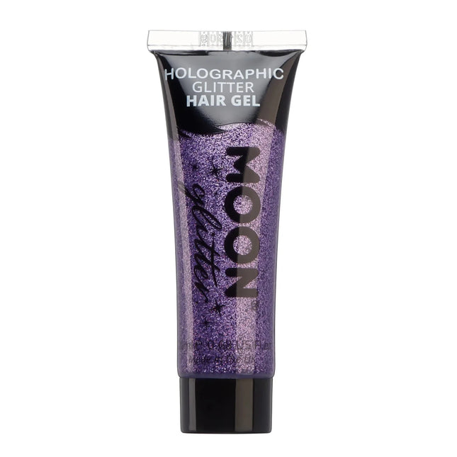 Moon Glitter Holographic Glitter Hair Gel Purple 20ml van Moon Creations koop je bij Partywinkel