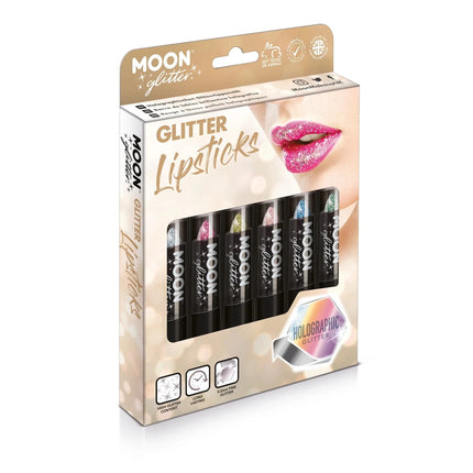 Moon Glitter Holographic Glitter Lipstick Rose Gold 4.2g van Moon Creations koop je bij Partywinkel