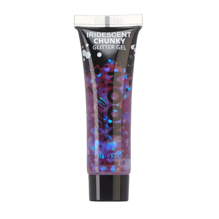 Moon Glitter Iridescent Chunky Glitter Gel Purple 12ml van Moon Creations koop je bij Partywinkel