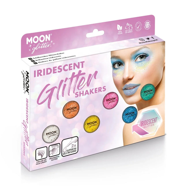 Moon Glitter Iridescent Glitter Shakers Cherry 5g van Moon Creations koop je bij Partywinkel