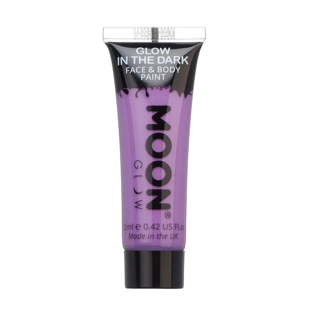 Moon Glow Glow in the Dark Face Paint Purple 12ml van Moon Creations koop je bij Partywinkel