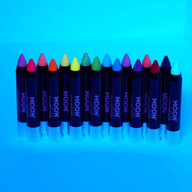 Moon Glow Intense Neon UV Body Crayons Intense Blue 3.2g van Moon Creations koop je bij Partywinkel