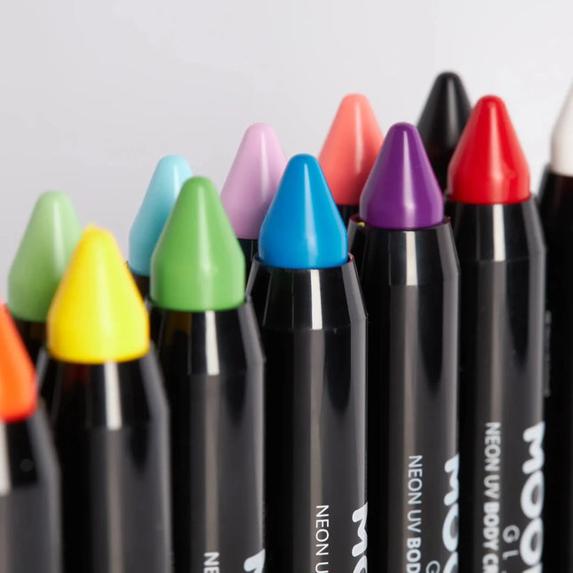 Moon Glow Intense Neon UV Body Crayons Intense Red 3.2g van Moon Creations koop je bij Partywinkel