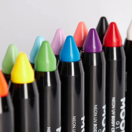 Moon Glow Intense Neon UV Body Crayons White 3.2g van Moon Creations koop je bij Partywinkel